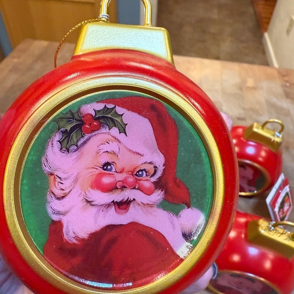 Mr. Christmas Mini Blow Mold Light Up Santa Christmas Ornament 5” Retro Holiday - Picture 7 of 12